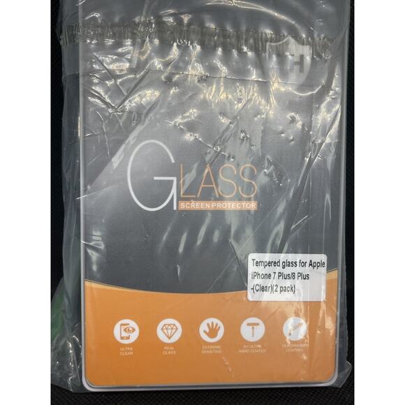 (x2) Apple iPhone (8 Plus/7 Plus) Glass Screen Protector *2 Pack* Ultra Thin NWT - Picture 5 of 5